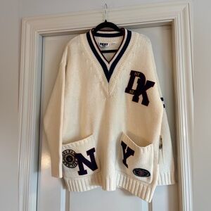 Vintage Donna Karan New York DKNY Varsity Sweater